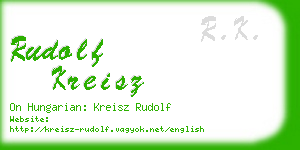 rudolf kreisz business card